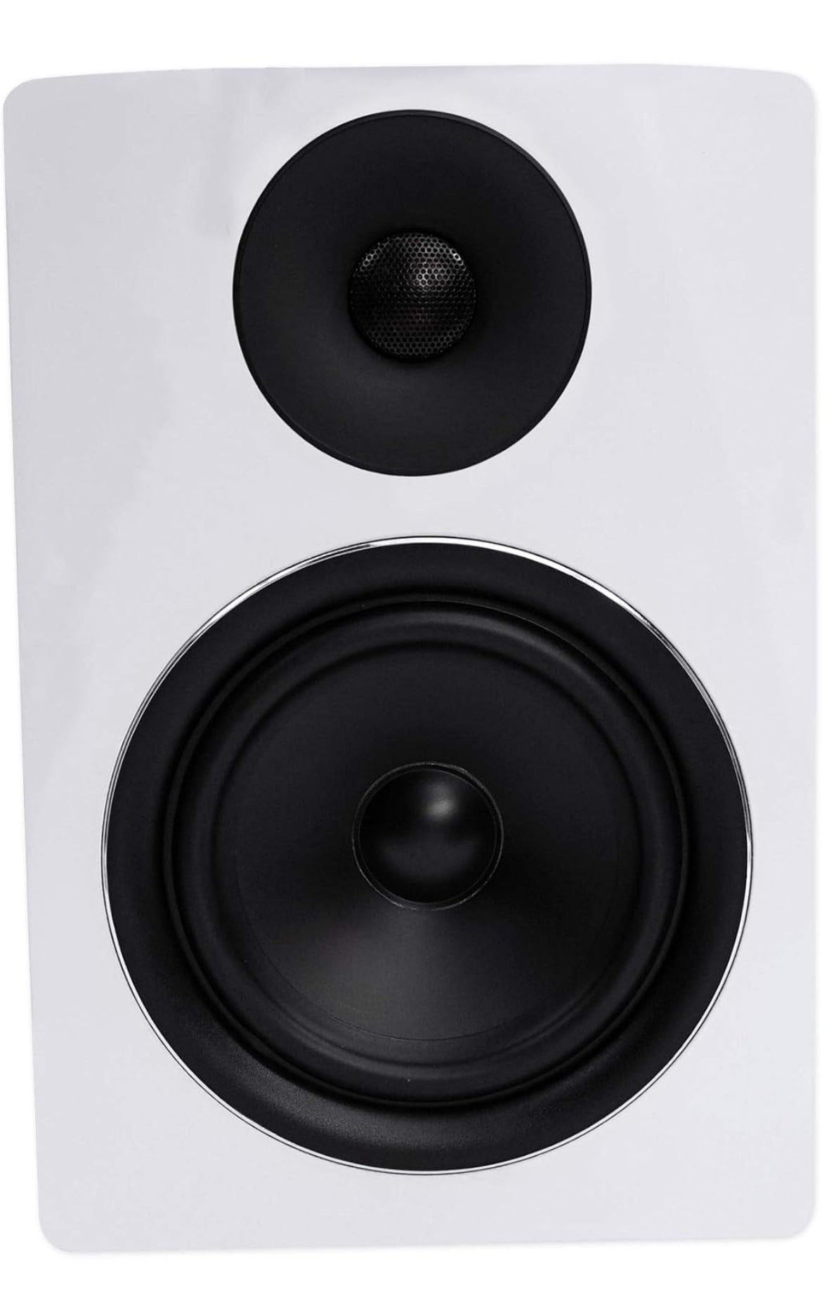 Rockville APM6W Powered USB Studio Monitor Speaker Pair in White, 6.5", 2-Way, 350W, EQ, MDF Wood, RCA/XLR