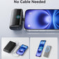 INIU Compact Portable Charger, 5500mAh Power Bank with Build-in USB-C Connector, 22.5W PD Fast Charging Powerbank, Family Flight Cruise Ship Essential Phone Charger for iPhone 16 15 Samsung, Orange
