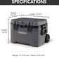 Igloo Trailmate 52Qt Wheeled Cooler, Insulated Hard Shell Ice Chest - Carbonite