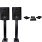 Rockville (2) DPM5B Powered 5.25" 300w Active Studio Monitors+Stands+Pads