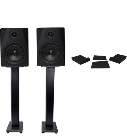 Rockville (2) DPM5B Aangedrewe 5.25" 300w Aktiewe Studio Monitors+Staanders+Kussings