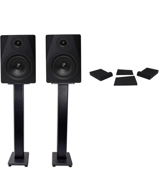 Rockville (2) DPM5B Aangedrewe 5.25" 300w Aktiewe Studio Monitors+Staanders+Kussings