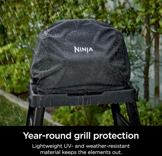 Ninja COVERXL Woodfire Premium Roosterafdop Pro, Versoenbaar met OG800- en OG900-reekse, UV- en Waterbestand, Elastiese trekkoord vir stywe pas, Liggewig, Helejaarbeskerming, 13'' x 24'', Swart