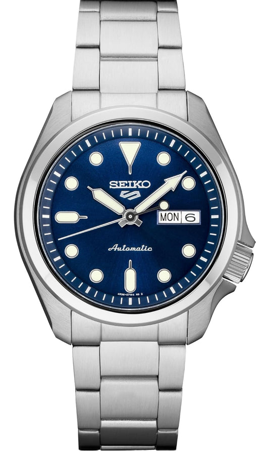 SEIKO Outomatiese Horlosie 5 Sports - Dag-/Datumkalender, LumiBrite Wysers en Merkers, en Roterende Ring, 100m Waterbestand