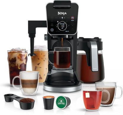 Ninja Drupkoffiemaker met K-koppie-kombinasie, DualBrew Pro Spesialiteitkoffiestelsel, 12 Koppie Enkelbediening-koffiemakers met Papierfilter (CFP301)
