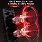 Portable Bluetooth PA Speaker System 8" 600W Rechargeable w/ Dual Subwoofer, Microphone In, Party Lights, USB, Radio, Remote