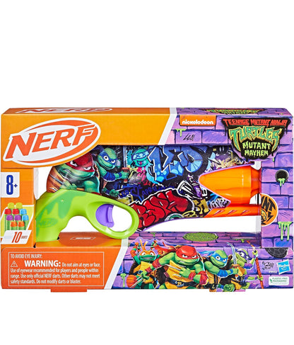 Nerf Teenage Mutant Ninja Turtles Blaster, 10 Elite Darts, Toy Foam Blasters, Ages 8 and Up