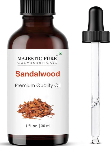 Suiwer Essensiële Olie met Glasdrupper – 100% Suiwer en Natuurlik – Essensiële Olies vir Diffuser, Aromaterapie, Seep- en Kersmaak, Sandelhout Essensiële Olie, Sandelhoutolie, 30 ml