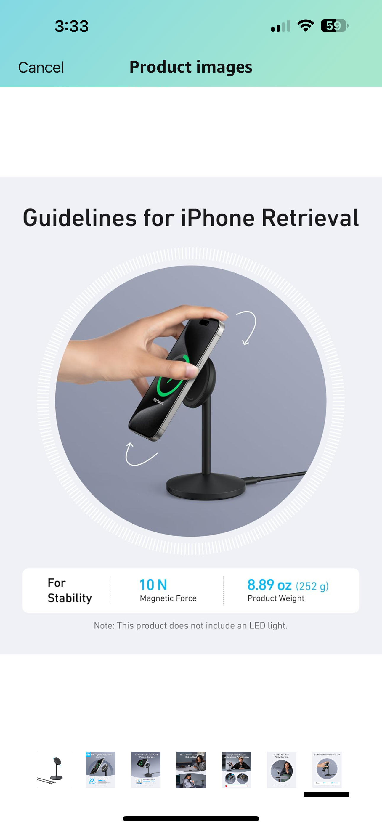 Anker MagGo iPhone 16 MagSafe-Compatible Wireless Charger Stand (No AC Adapter)