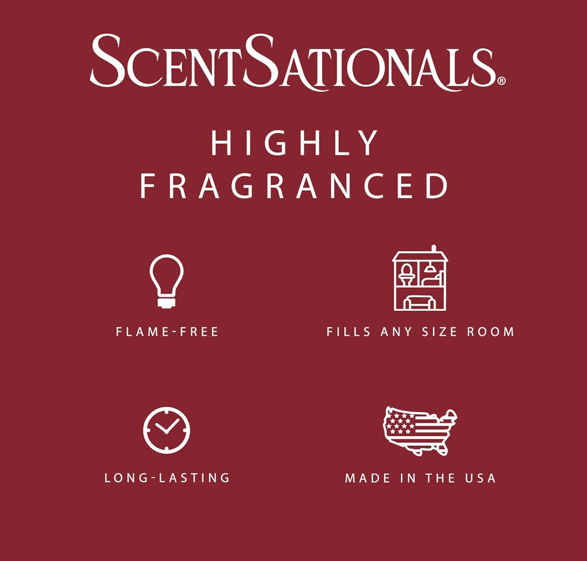 Scentsationals Wax Melts, Wax Cubes Strong Scent - Cozy Treats Collection Red Hot Cinnamon - 10oz (24-Cubes)