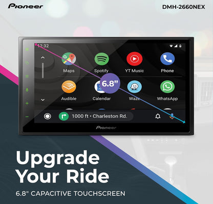 Pioneer DMH-2660NEX 6.8" Capacitive Touchscreen Double Din Car Stereo
Digital Multimedia Receiver, Wired Apple CarPlay & Android Auto, Amazon Alexa, Bluetooth, Backup Cam, HD Radio, Hi-Volt RCA