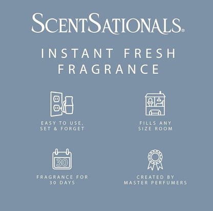 ScentSationals Cinnamon Buns Fragrance Oil Plug In Air Freshener Refills 3-Pack - Works w/ Scentsationals Wall Plugs - Packaging May Vary
