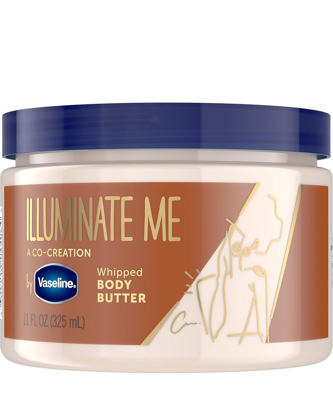 Vaseline Illuminate Me Shea Butter Whipped Body Butter for Melanin Rich Skin Provides 24 Hour Moisturization for Dry Skin 11 oz