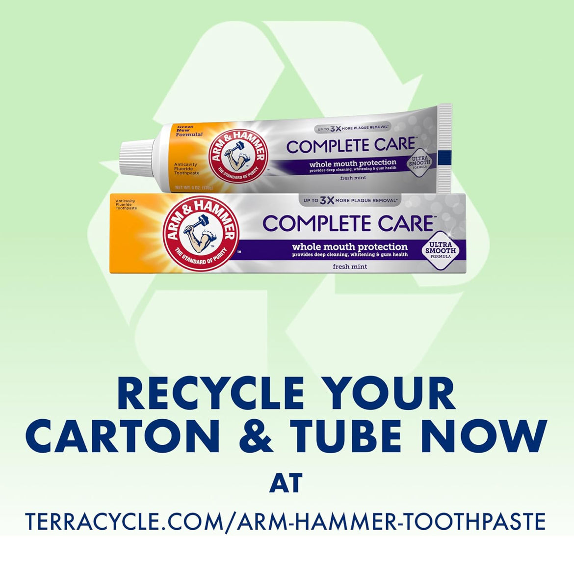 ARM & HAMMER Complete Care Toothpaste, Teeth Whitening Toothpaste 6.0 oz (Pack of 6)