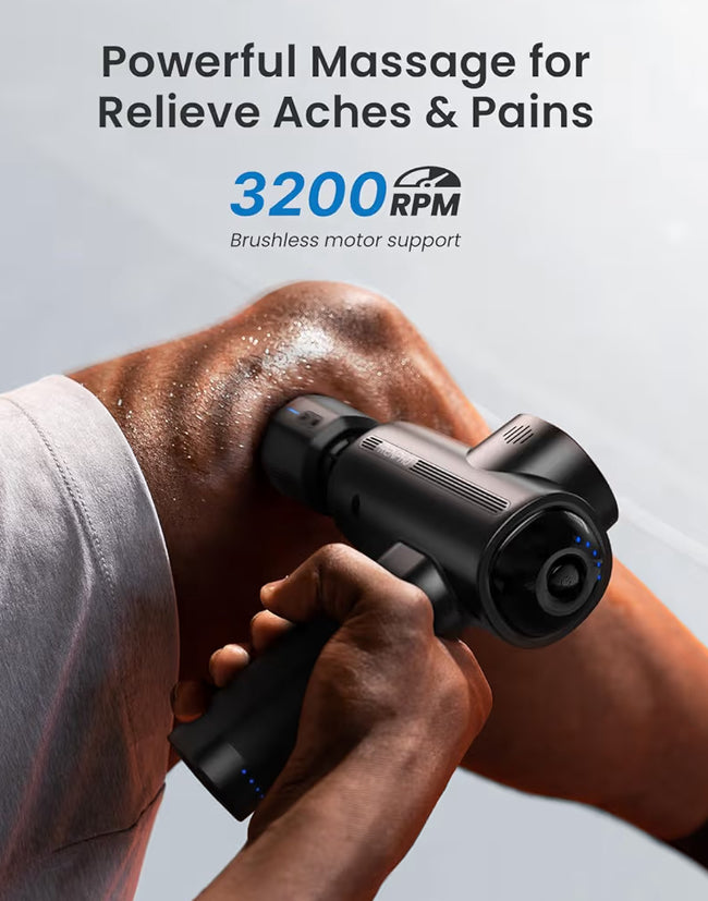 Active Gray - Thermacool Massage Gun Deep Tissue w/ Heat and Cold Head Back Massager, Muscle Massager with Carry Case
