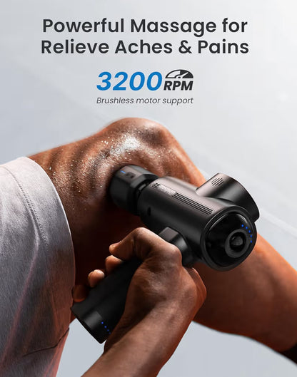 Active Gray - Thermacool Massage Gun Deep Tissue w/ Heat and Cold Head Back Massager, Muscle Massager with Carry Case