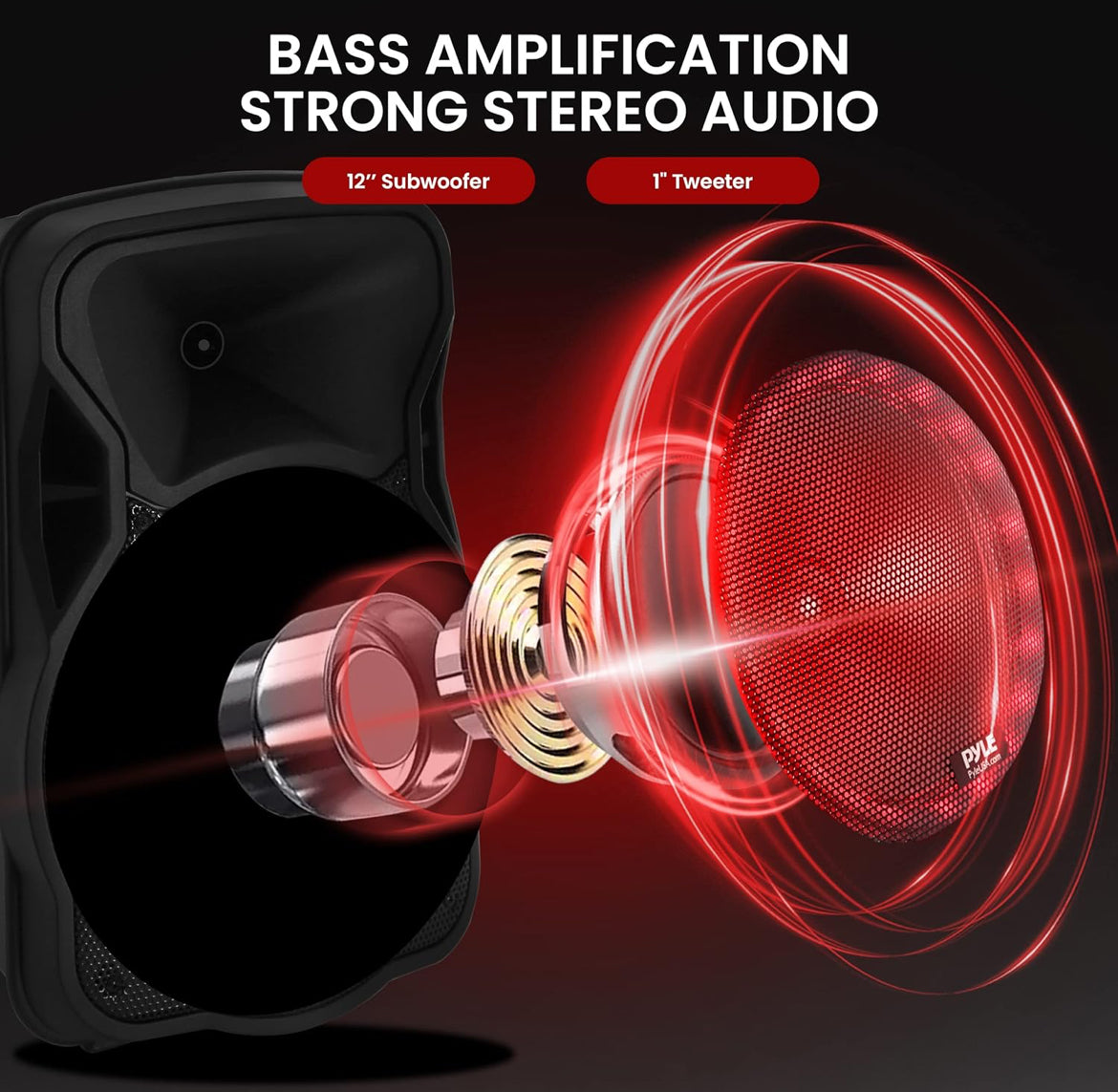 Draagbare Bluetooth PA-luidspreker – 300W 12” Herlaaibare Binne/Buite BT Karaoke-oudiostelsel – LED-skerm, FM/AUX/MP3/USB/SD, 1/4" in, Handvatsel, Wiele – Draadlose & Bedrade Mik, Afstandsbeheer