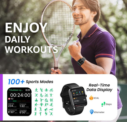 S3 Smart Watch for Men & Women, 1.83" HD Touchscreen, Bluetooth,IP68 Waterproof, Compatible with iOS & Android