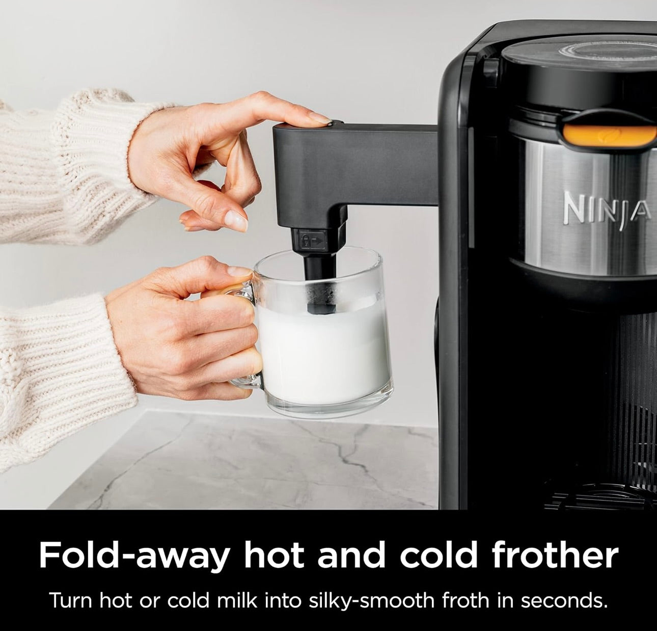 Ninja Hot and Cold Brewed System, Tea & Coffee Maker, with Auto-iQ 50 oz Thermal Carafe (Black) CP307