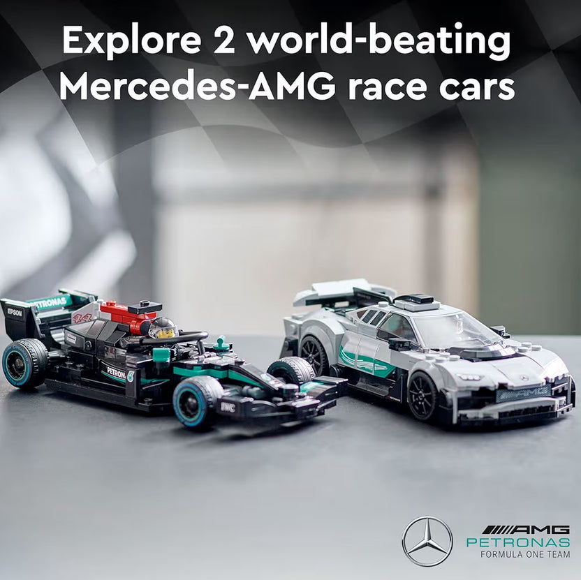 LEGO Speed Champions Mercedes-AMG F1 E, Performance & Project One Speelgoedmotorstel Boustel - Versamelbare Resiesmotorspeelding