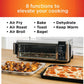 Ninja SP101 Digital Air Fry Countertop Oven with 8-in-1 Functionality, Flip Up & Away Capability for Storage Space, with Air Fry Basket, Wire Rack & Crumb Tray, Silver