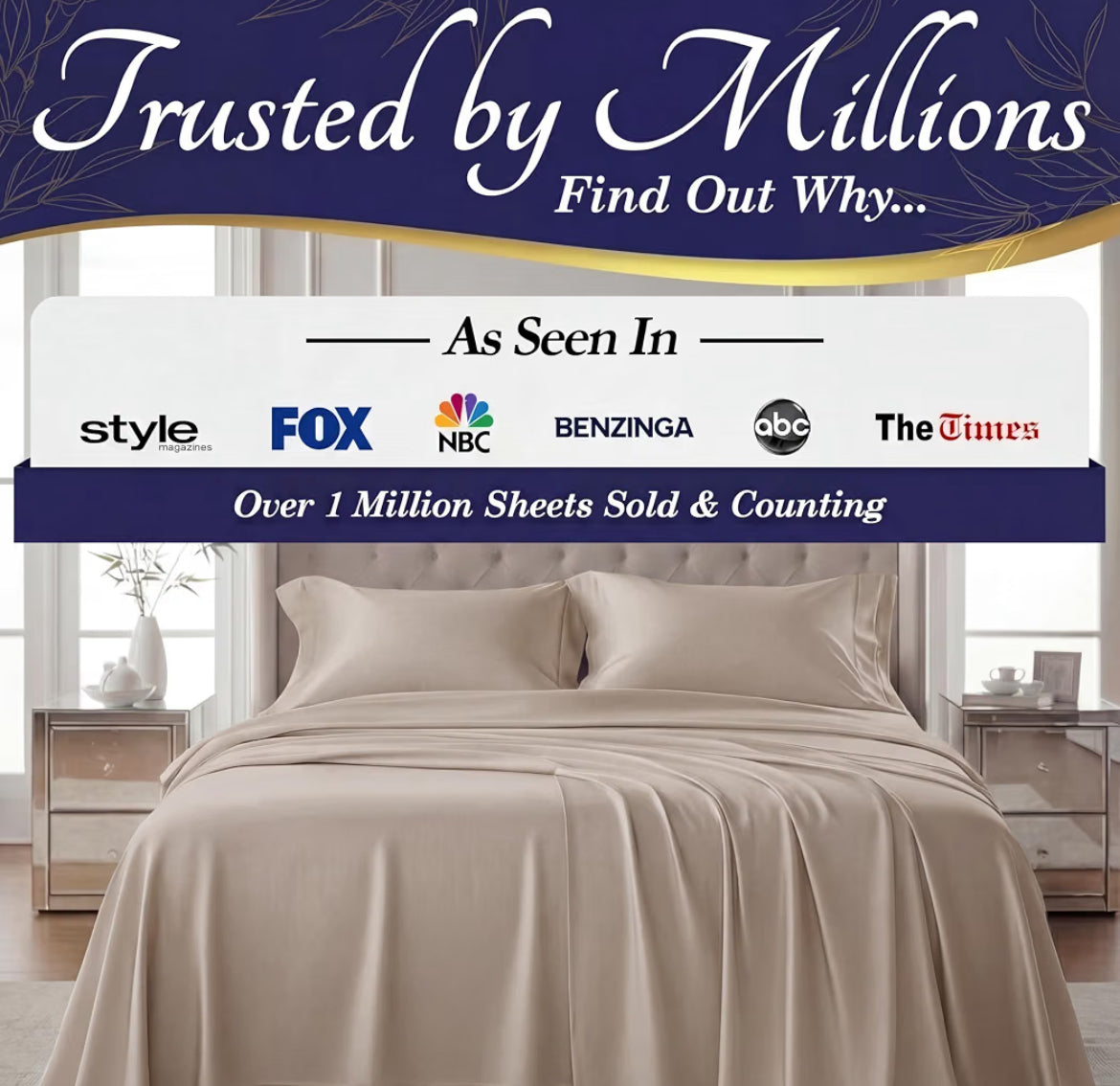 DECOLURE 100% Viscose Derived from Bamboo Sheets King Size - Luxury 4 Pc Naturally Cooling Sheets, Ultra Soft Bed Set - Deep 17" Pockets, Durable Double Stitching, Oeko Tex Standard (Taupe)
