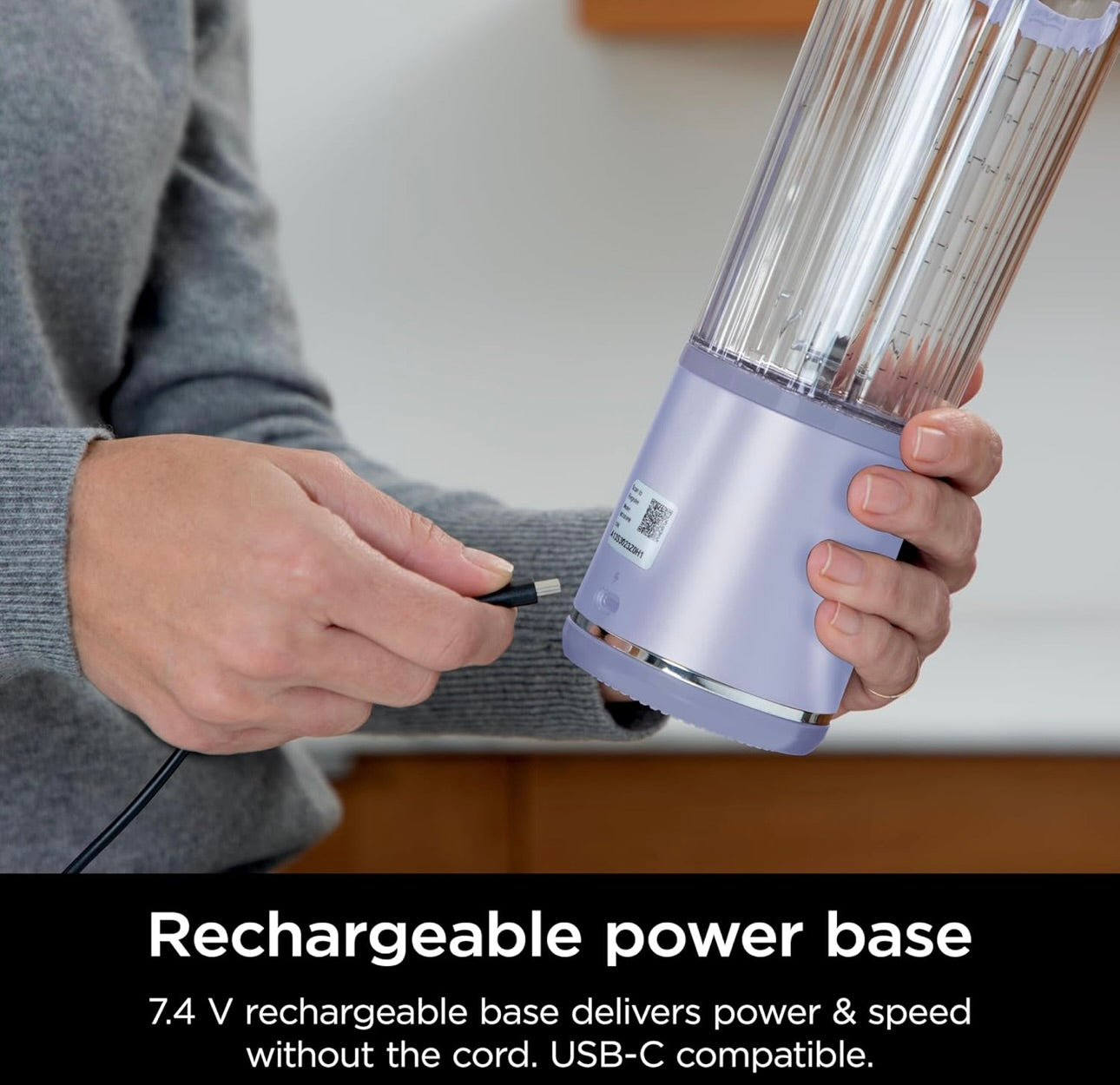 Ninja Blast Portable Blender, Cordless, 18oz. Vessel, Personal Blender BPA Free, Leakproof-Lid and Sip Spout, USB-C Rechargeable, Dishwasher Safe Parts - Lavender, BC151ML