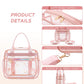 Clear Beach Bag Travel Tote Transparent Backpack for Women Girls Stadium Approved Crossbody Messenger Shoulder Handbag