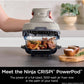 Ninja Crispi Air Fryer, Microwave, Freezer & Dishwasher Safe, Non Toxic Glass Portable Cooking System, 4 QT & 6 Cup Glass Containers with Storage Lids, Easy Meals, Air Fry, Bake, Stone, FN101ST
