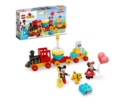 LEGO DUPLO Disney Mickey & Minnie Muis Verjaardagstrein Speelding – Boublokke vir Kleuters, Ouderdom 2+
