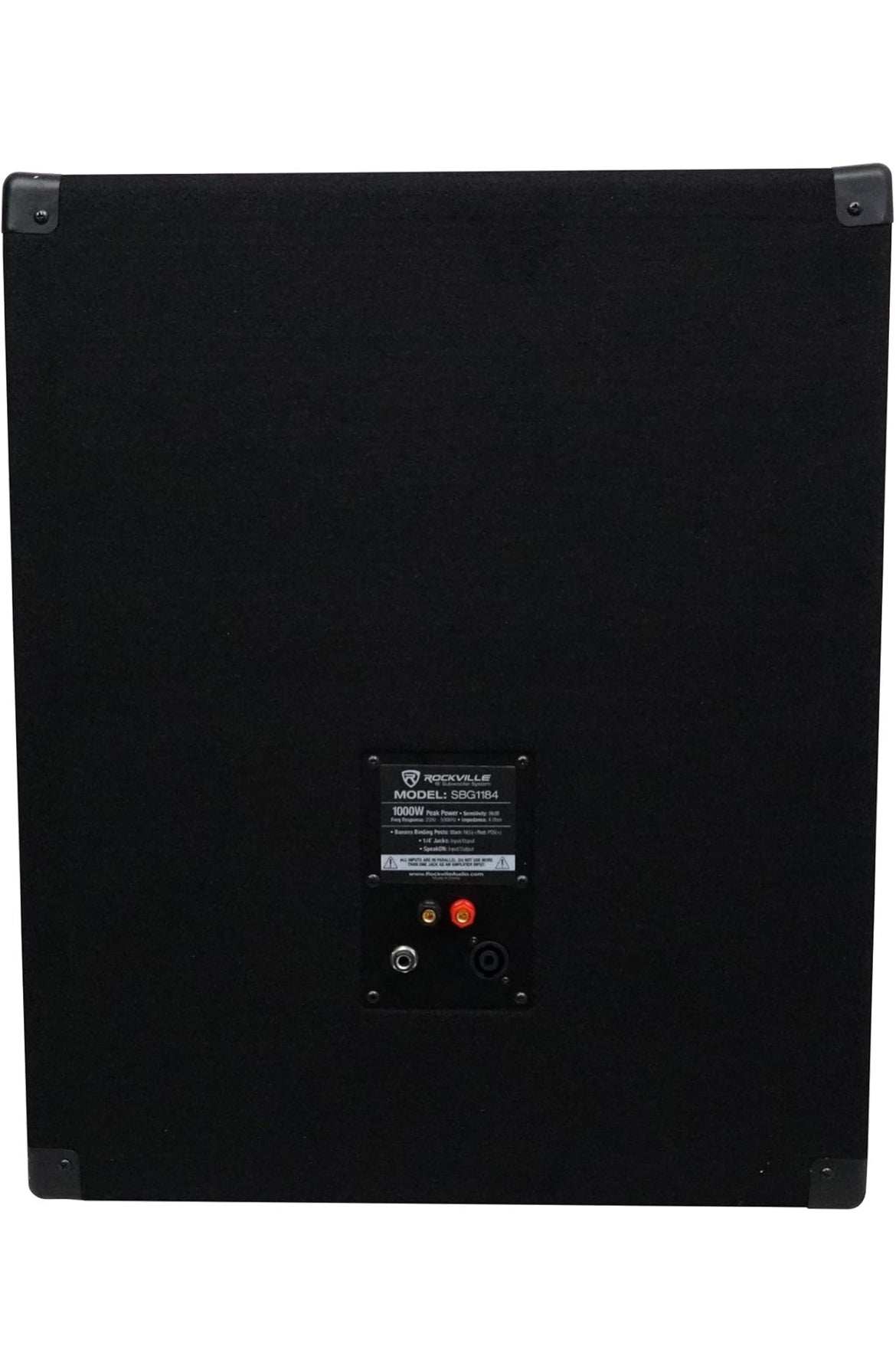 Rockville SBG1184 18" 1000 Watt Passiewe 4-Ohm Pro DJ Subwoofer + Staalwiele