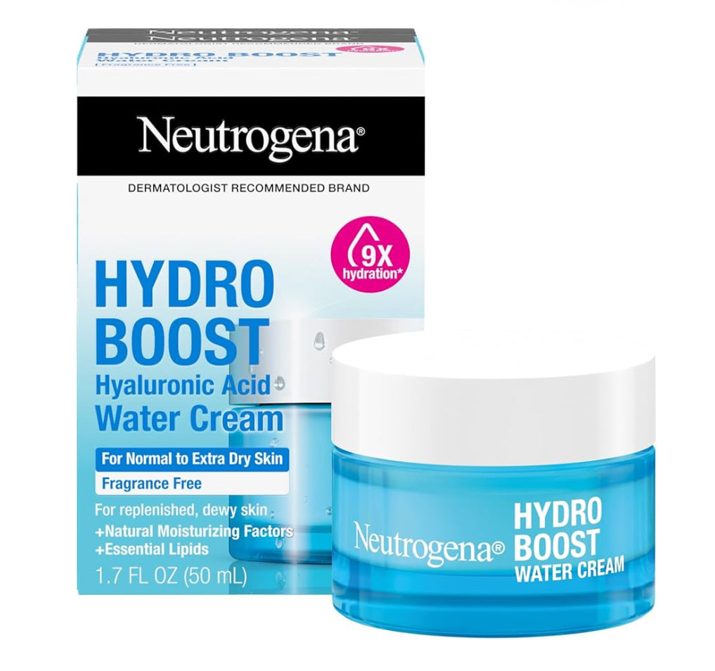 Neutrogena Hydro Boost Water Cream, 72 Uur Hidrasie m/ Hialuroonsuur 1.7 oz. & Proefgrootte Hydro Boost Hydrating Gel Reiniger (0.5 fl oz)