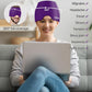 Migraine Relief Cap Ice Head Wrap with Hot or Cold Therapy - Ice Face Mask (Purple)