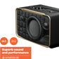 JBL Retro Style Authentics 200 Smart Home Speaker with Built in Wi-Fi, Bluetooth and Voice Assistants - (White/Gold)