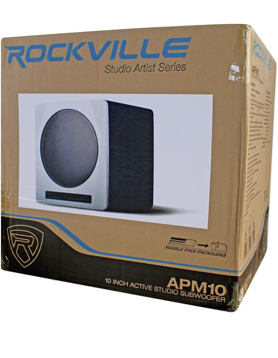 Rockville 2 APM6W 6.5" Powered Studio Monitors+Active 10" Subwoofer+Stands+Pads