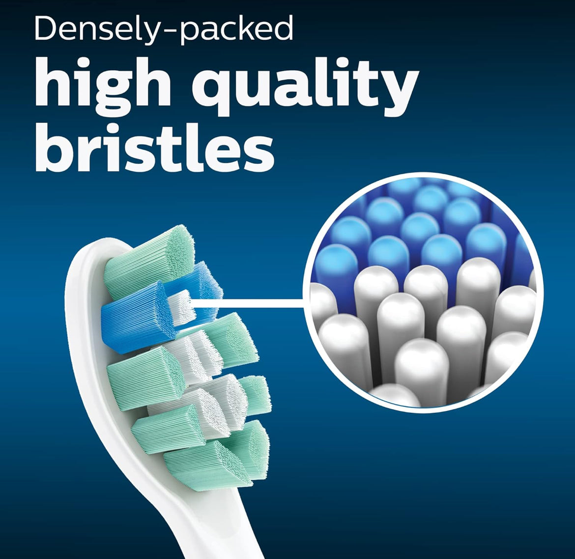 Philips Sonicare Optimal Plaque Control Vervangende Tandeborselkoppe, HX9024/65, BrushSync™ Tegnologie, (Wit) 4PK