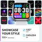 Upgraded Smart Watch for iPhone & Android, 1.83" Fitness Tracker Bluetooth Call IP68 Waterproof Sleep Monitor, 100+ Sport Modes