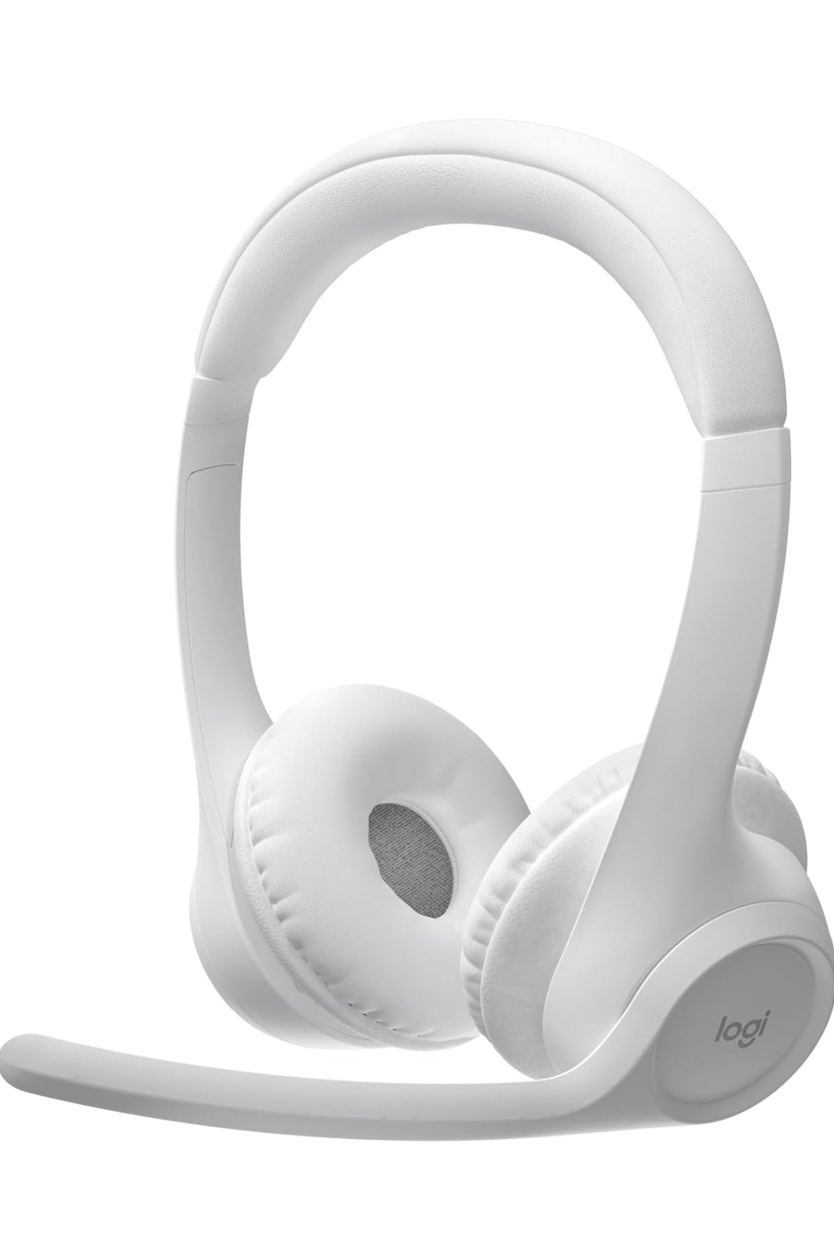 Logitech Zone 300 Draadlose Bluetooth Headset met Geraasonderdrukkende Mikrofoon, Versoenbaar met Windows, Mac, Chrome, Linux, iOS, iPadOS, Android – Off-White