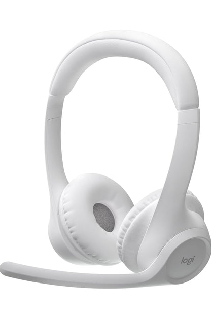 Logitech Zone 300 Draadlose Bluetooth Headset met Geraasonderdrukkende Mikrofoon, Versoenbaar met Windows, Mac, Chrome, Linux, iOS, iPadOS, Android – Off-White