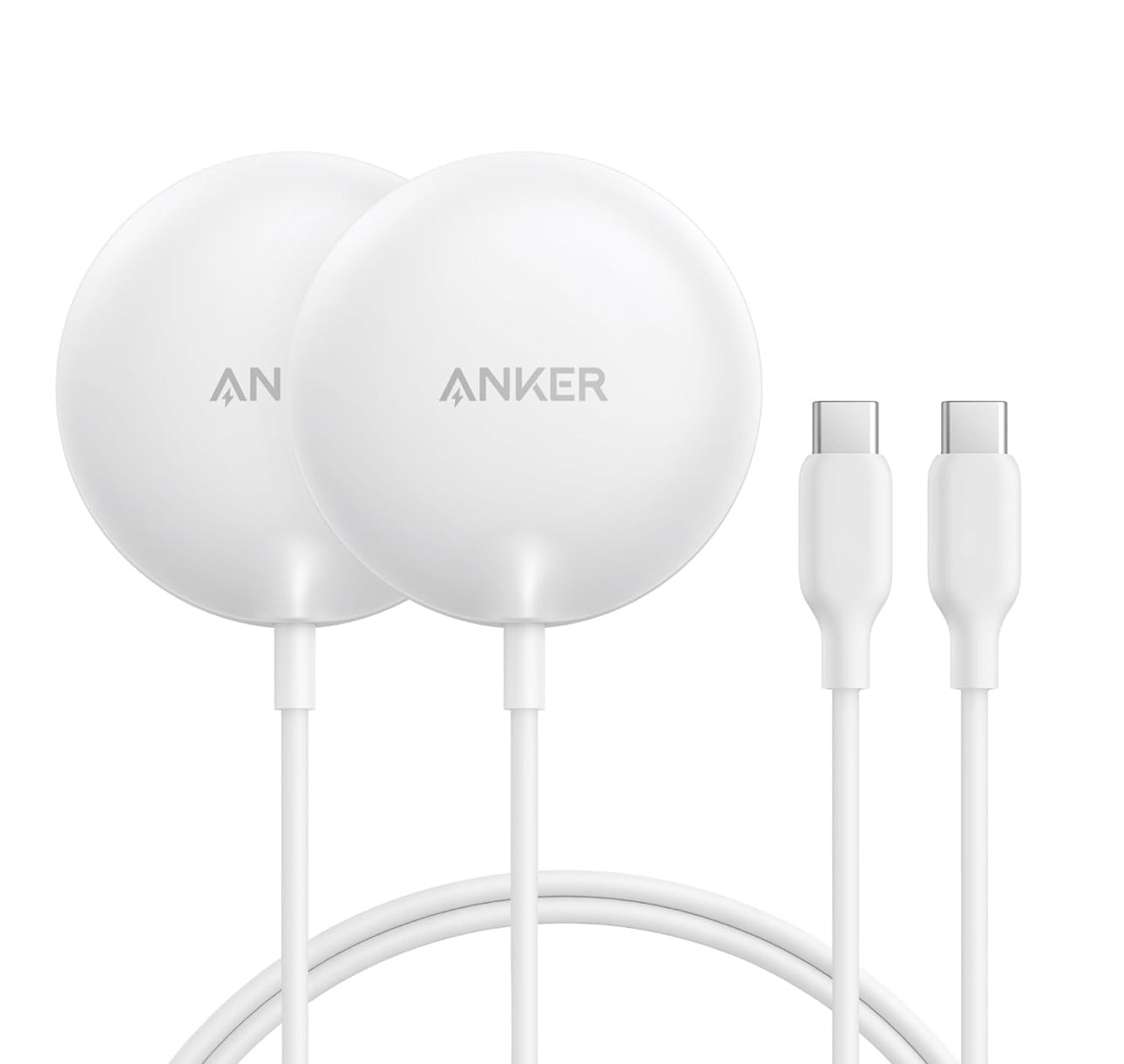 Anker Zolo Magnetic Wireless Charger, 2-Pack Qi2 Certified 15W  (Adapter Not Included)