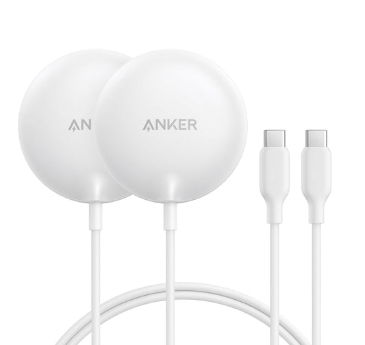 Anker Zolo Magnetic Wireless Charger, 2-Pack Qi2 Certified 15W  (Adapter Not Included)