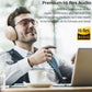 HT2 Hybrid Active Noise Cancelling Headphones, Wireless Over Ear Bluetooth Headset, 60H Playtime - Khaki