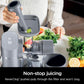 Ninja NeverClog Cold Press Juicer, Powerful Slow Juicer with Total Pulp Control, Countertop, Electric, 2 Pulp Functions - Steam Gray (JC151SL)