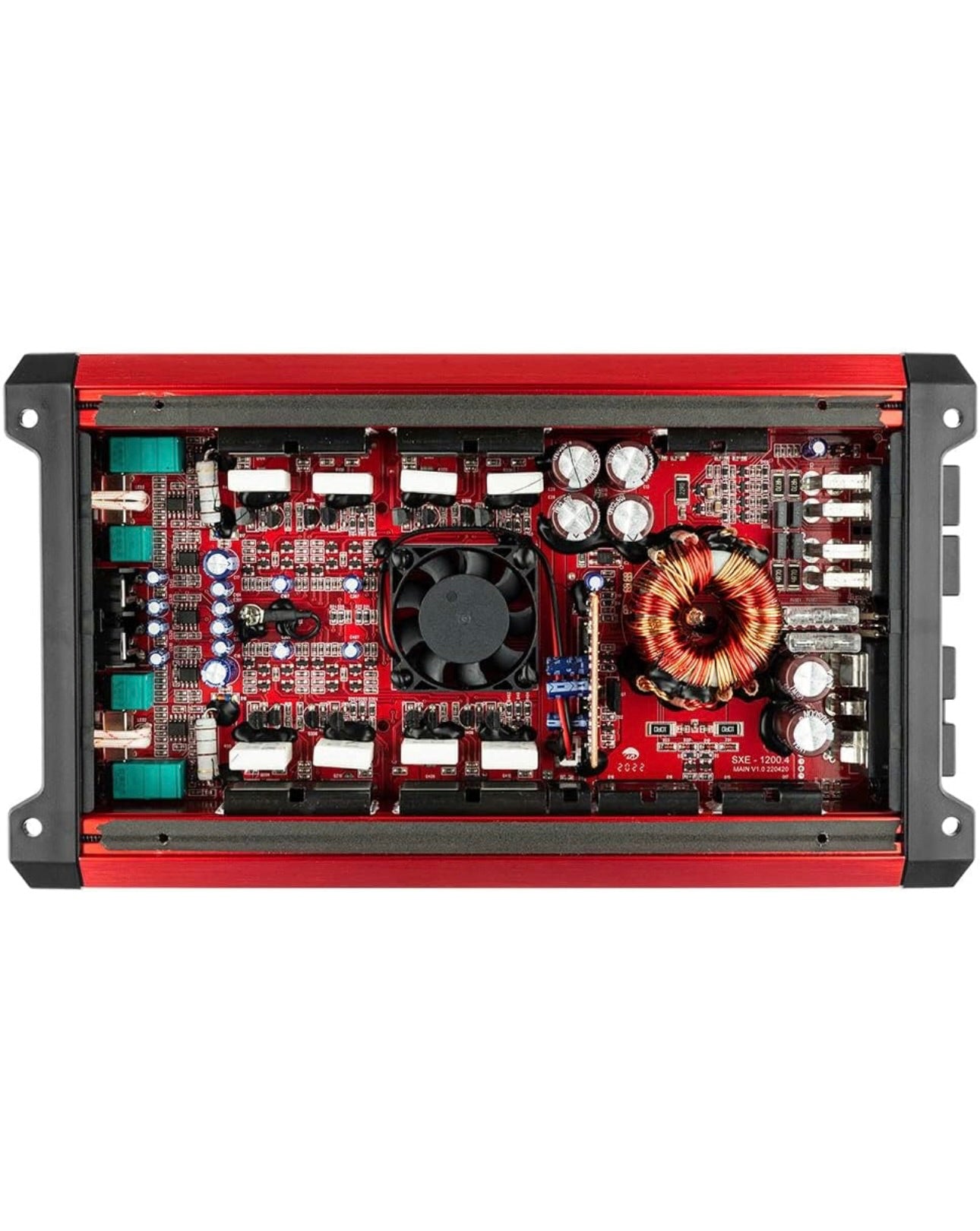 DS18 SXE-1200.4/RD Car Amplifier Stereo Full-Range Class A/B 4-Channel @4 OHM 1200 Watts - Powerful and Compact Amp  - NEW