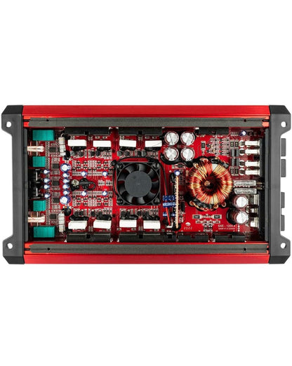 DS18 SXE-1200.4/RD Motorversterker Stereo Volreeks Klas A/B 4-Kanaal @4 OHM 1200 Watt - Kragtige en Kompakte Versterker - NUUT