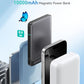 INIU Magnetic Portable Charger, Ultra Slim 10000mAh 45W Fast Charging Power Bank, Wireless Battery Pack with Foldable Stand - (White)