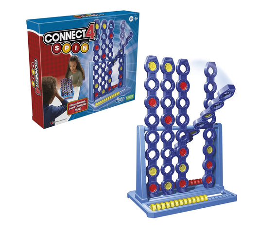 Hasbro Gaming Connect 4 Spin Game - Features Spinning Connect 4 Grid - 2 Player Board Games for Family and Kids