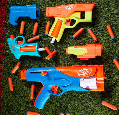 Nerf N Series Gear Up Pack, 3X Blasters, 18 Nerf N1 Darts, Kids Gifts, Outdoor Games, Ages 8+