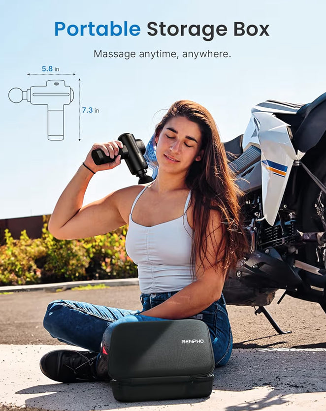 Massage Gun Deep Tissue Percussion Handheld Neck Massager with Carry Case