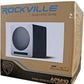 Rockville APM10W Active Studio Subwoofer in White, 10", 400W, MDF Wood, RCA/XLR/Optical, Front-Firing Port